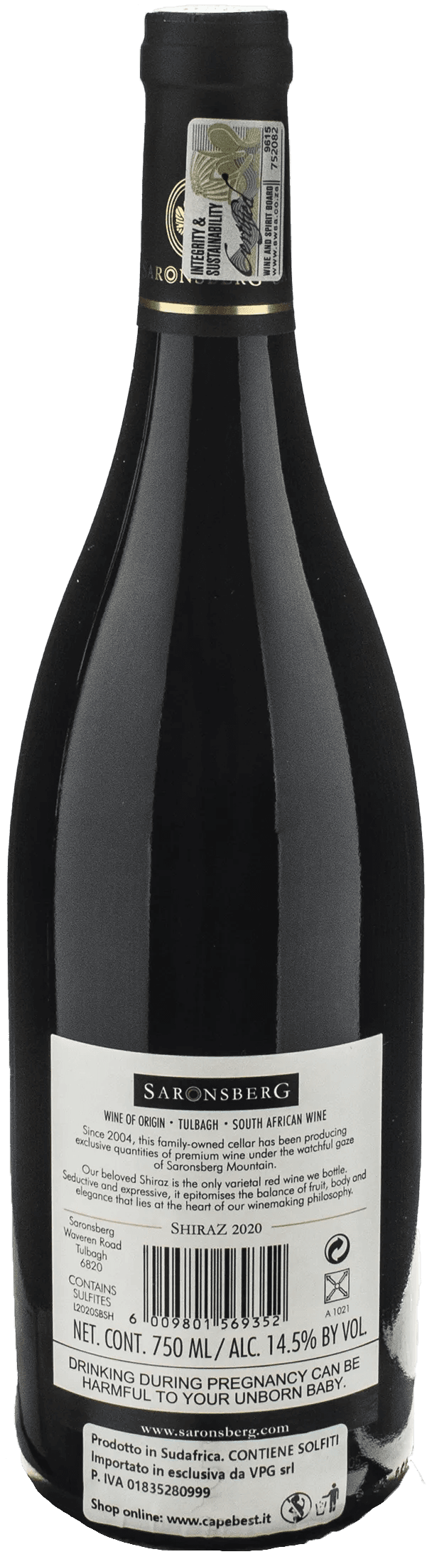 Saronsberg Shiraz 2020