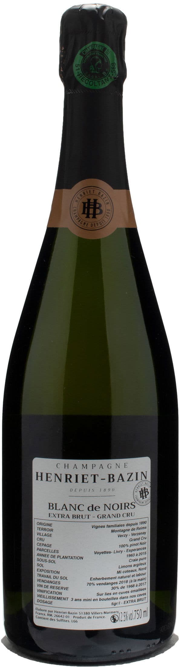 Henriet Bazin Champagne Grand Cru Blanc de Noirs Extra Brut