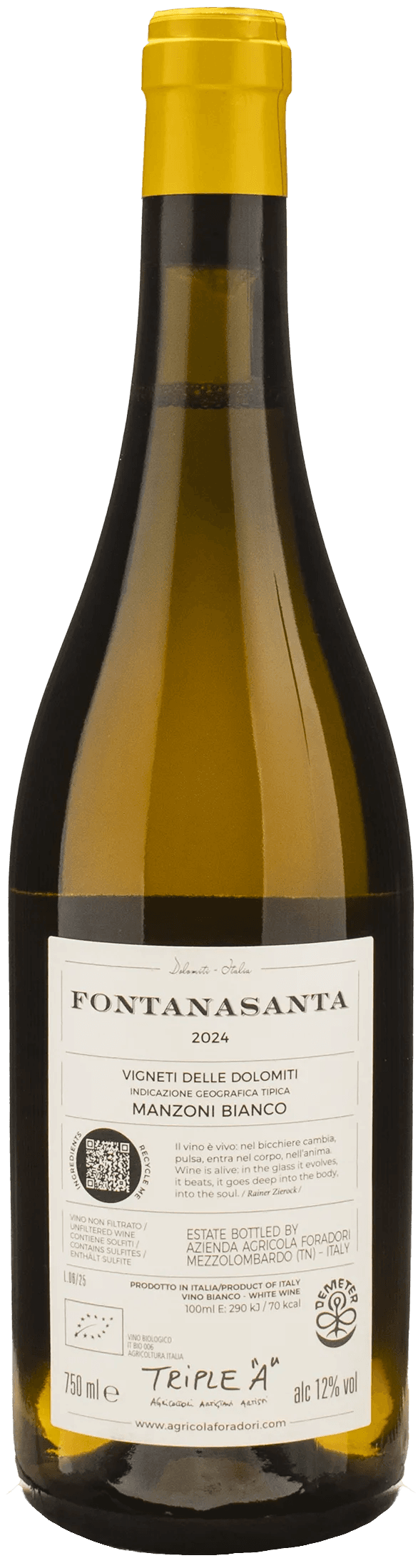 Foradori Fontanasanta Manzoni Bianco 2024