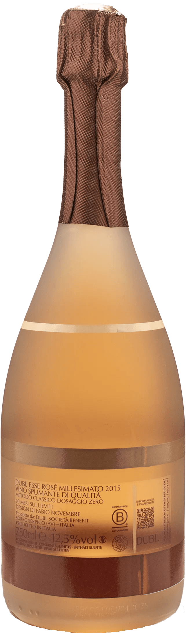 Feudi San Gregorio Dubl Esse Rosè Metodo Classico Dosaggio Zero 2015