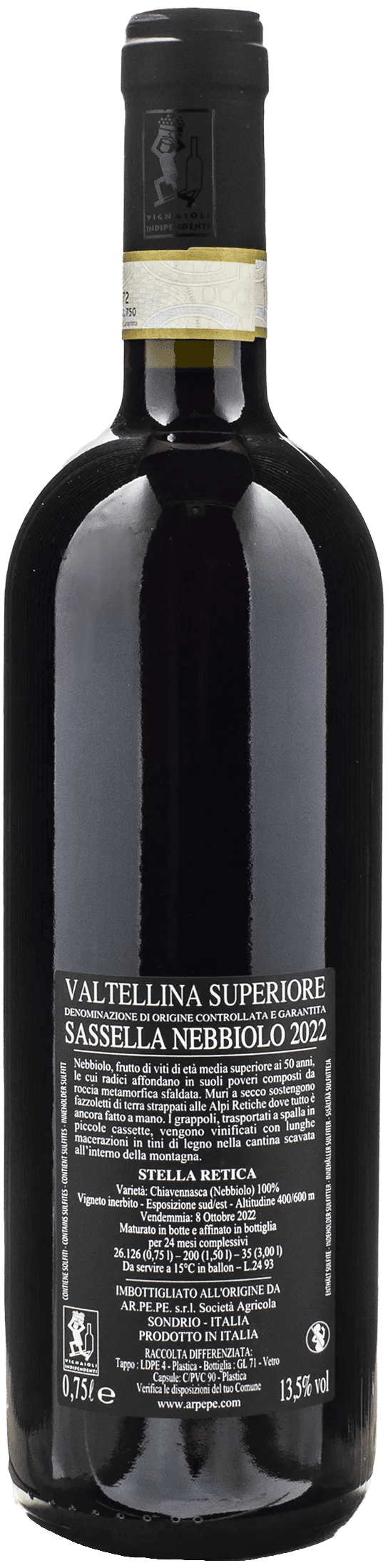 Ar.Pe.Pe Valtellina Superiore Nebbiolo Sassella Stella Retica 2022
