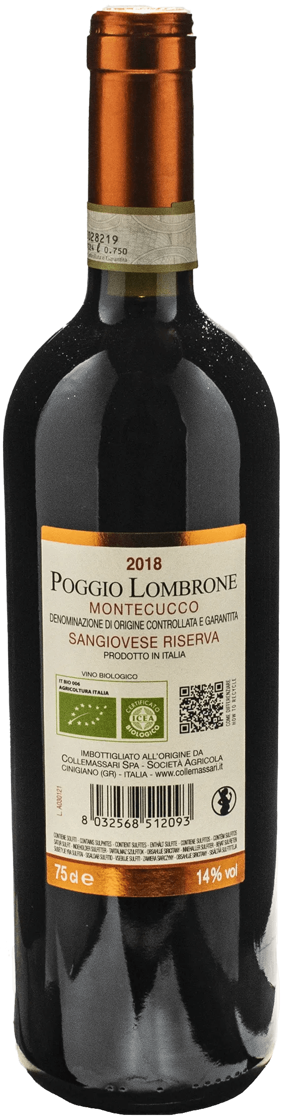 Collemassari Montecucco Sangiovese Riserva Poggio Lombrone 2018
