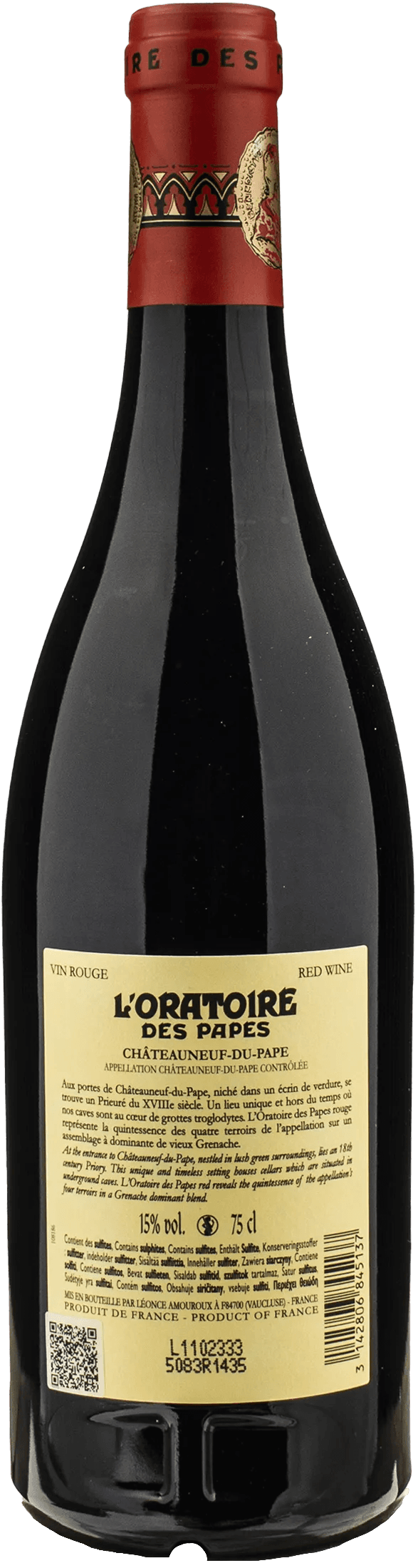 Clos de l'Oratoire des Papes Chateauneuf du Pape Rouge 2022