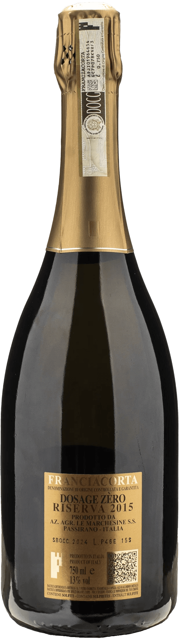 Le Marchesine Franciacorta Secolo Novo Dosaggio Zero Riserva 2015