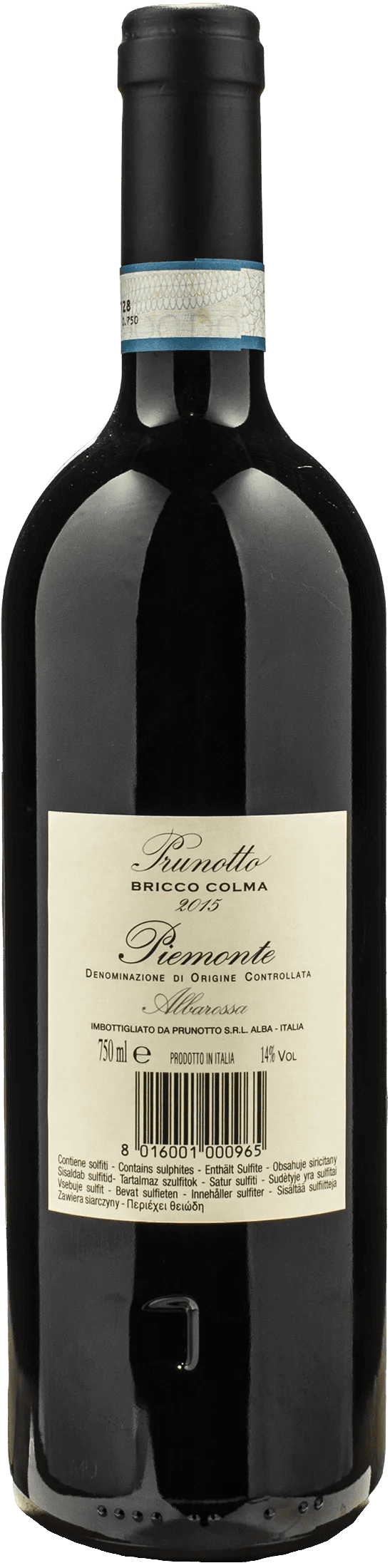 Prunotto Piemonte Albarossa Bricco Colma 2015