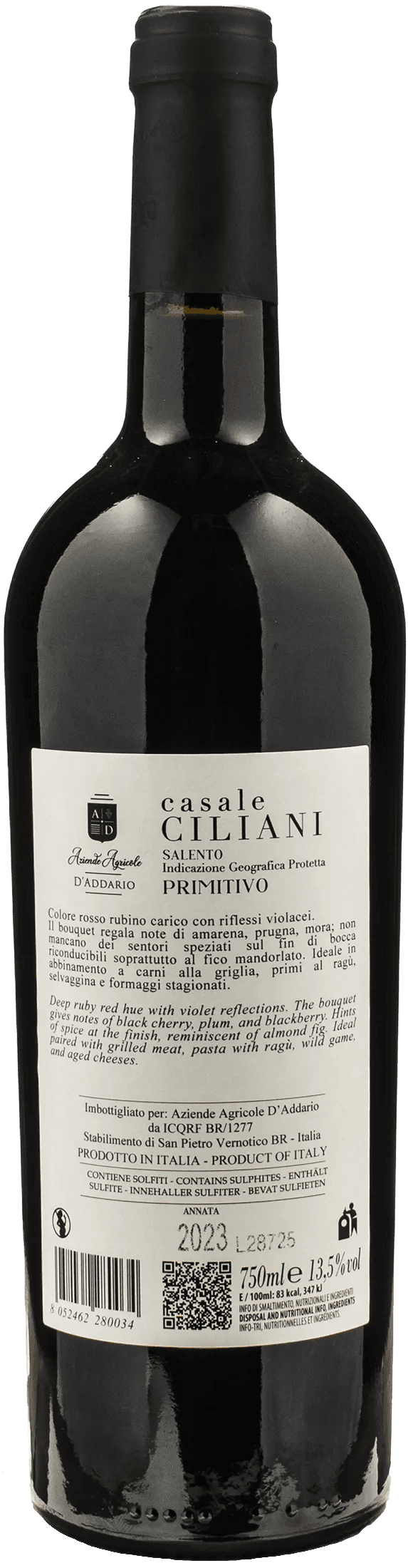 D'Addario Primitivo Casale Ciliani 2023