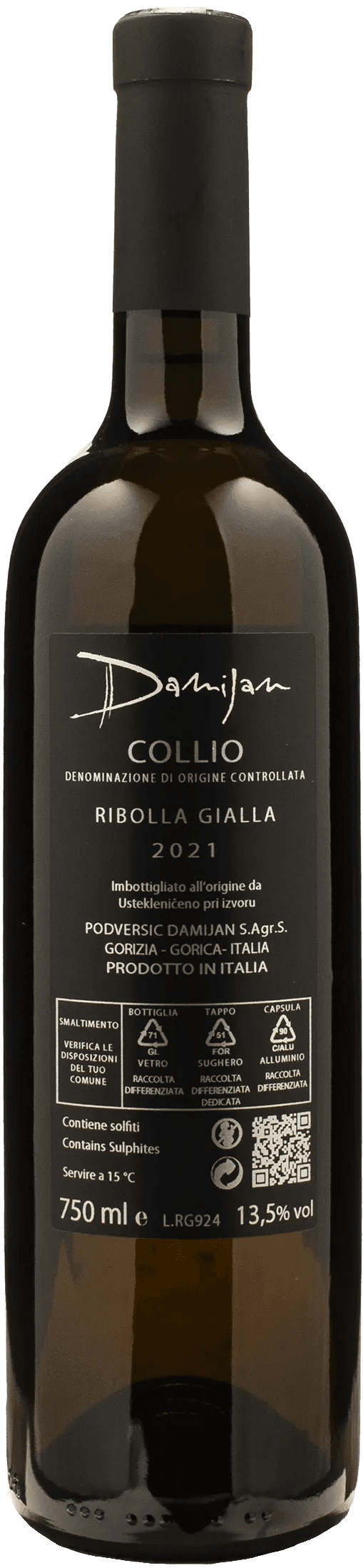 Damijan Podversic Ribolla Gialla 2021