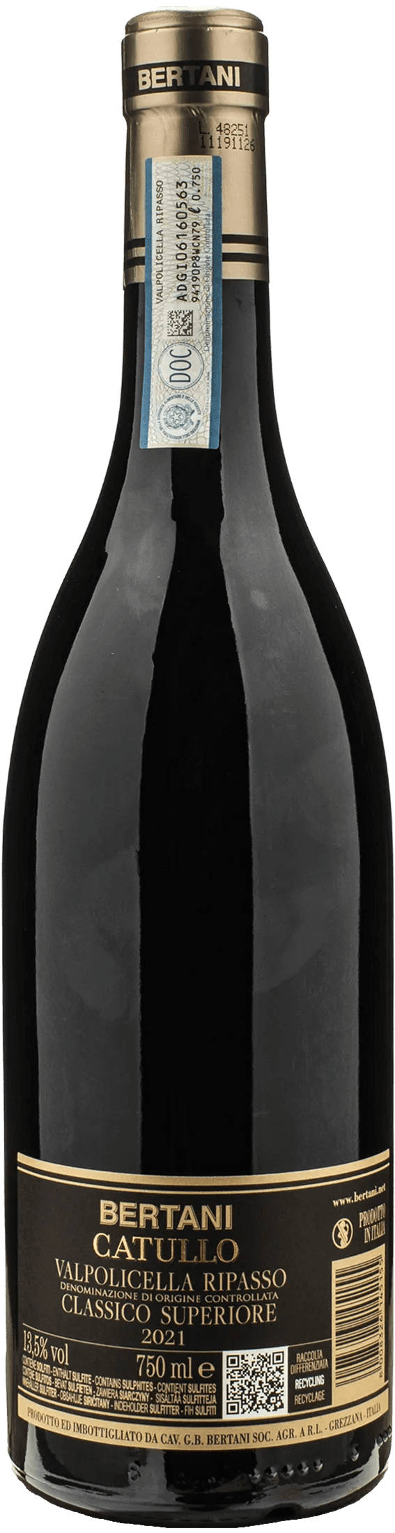 Bertani Valpolicella Ripasso Classico Superiore Catullo 2021