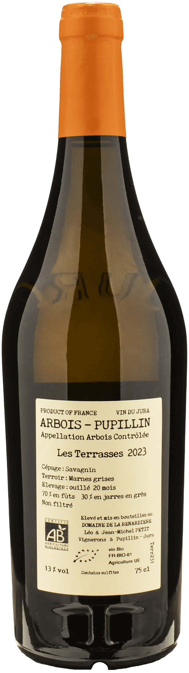 Domaine de la Renardiere Arbois Pupillin Les Terrasses 2023