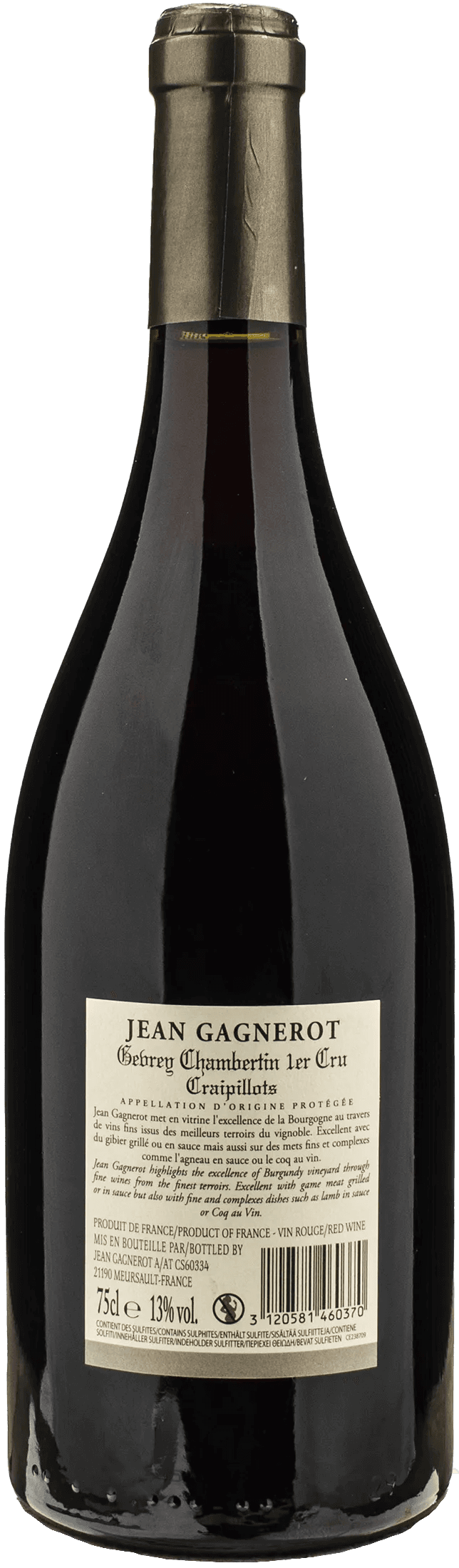 Jean Gagnerot Gevrey Chambertin 1er Cru Craipillot 2021