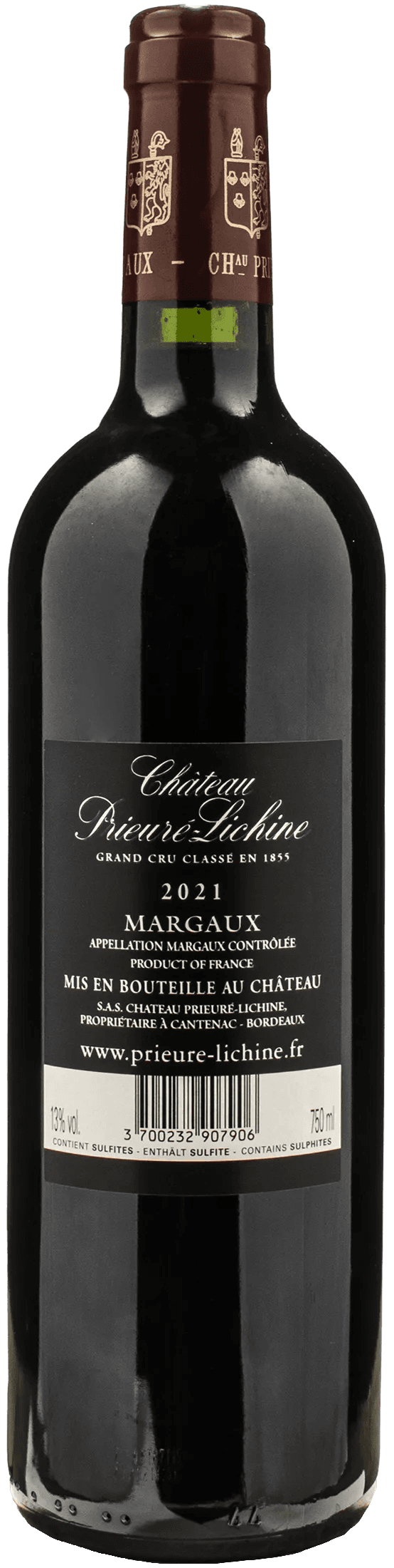 Chateau Prieure Lichine Margaux Grand Cru Classe 2021