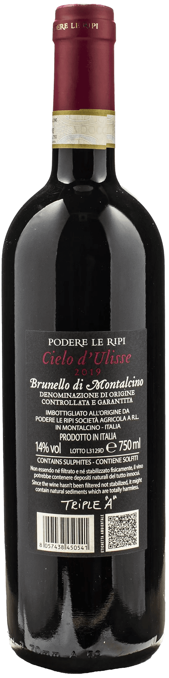 Podere Le Ripi Brunello di Montalcino Cielo d'Ulisse 2019