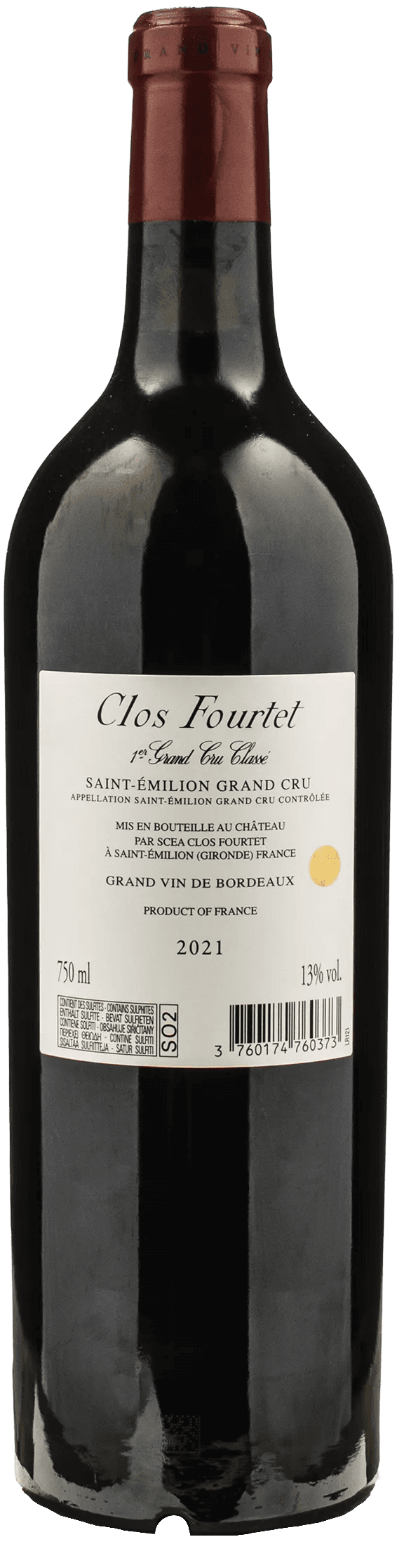 Clos Fourtet Saint Emilion 1er Grand Cru Classe 2021