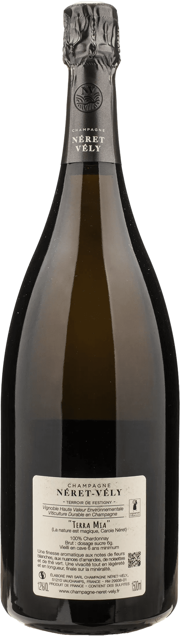 Neret Vely Champagne Blanc de Blancs Brut Terra Mia Magnum