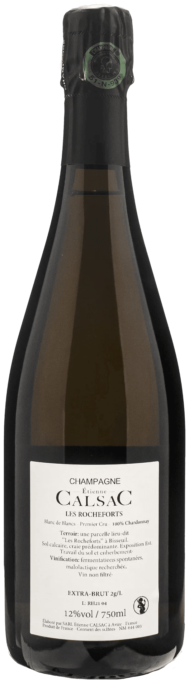 Etienne Calsac Champagne 1er Cru Blanc de Blancs Les Rocheforts Extra Brut