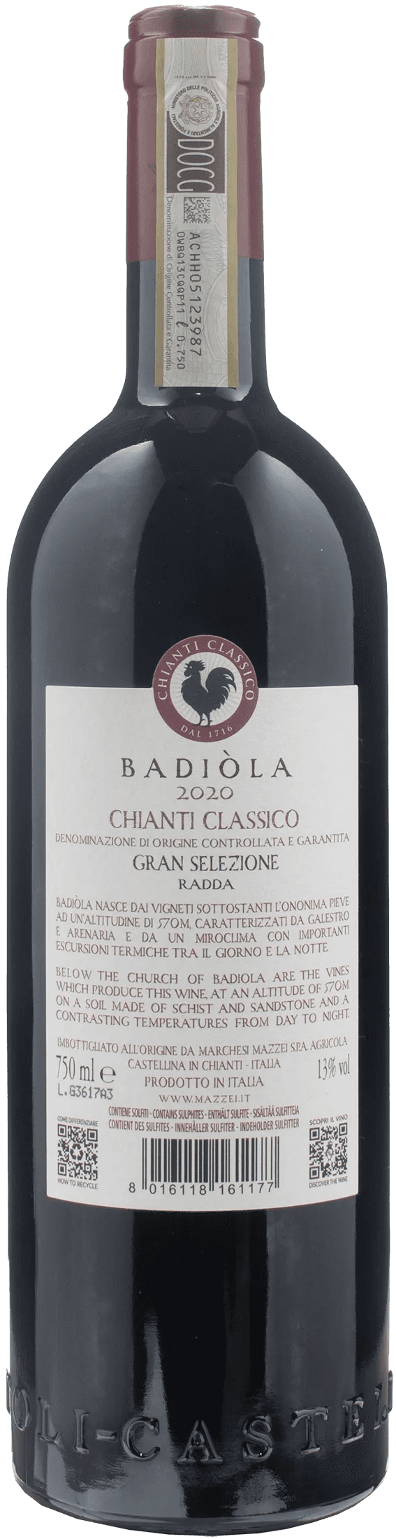 Castello di Fonterutoli Chianti Classico Gran Selezione Badiola 2020