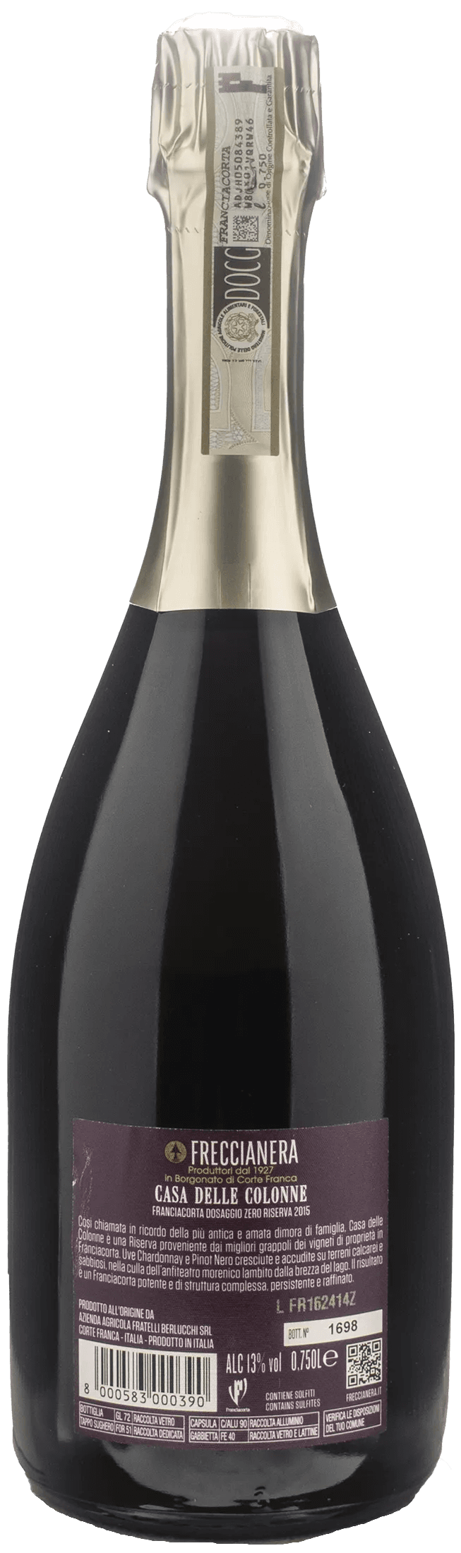 Freccianera Franciacorta Zero Riserva Casa delle Colonne 2015