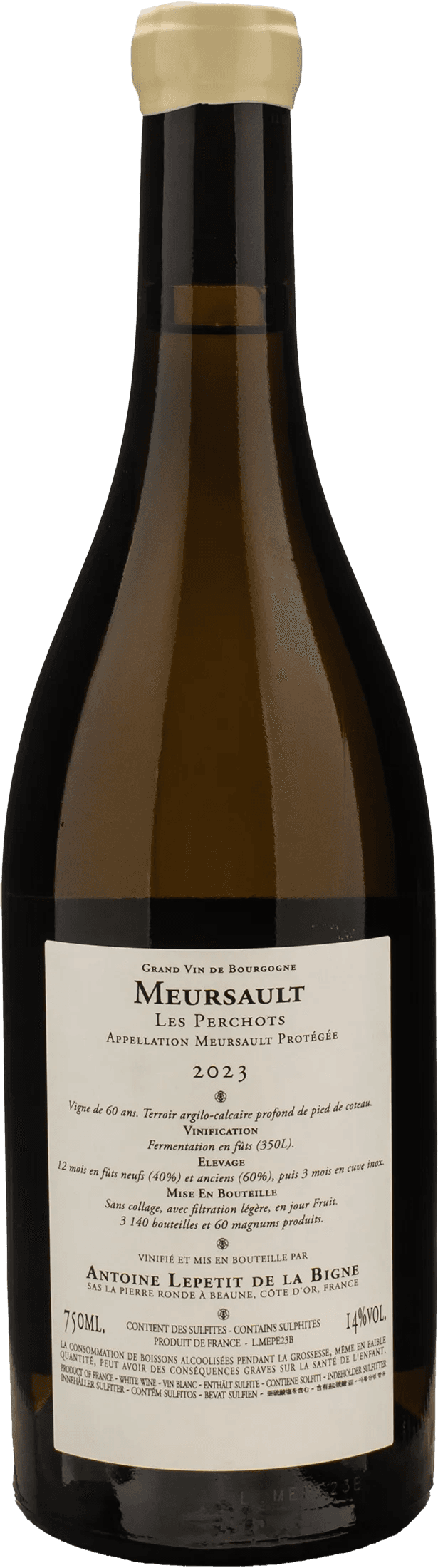 La Pierre Ronde Antoine Lapetit De La Bigne Meursault Les Perchots 2023