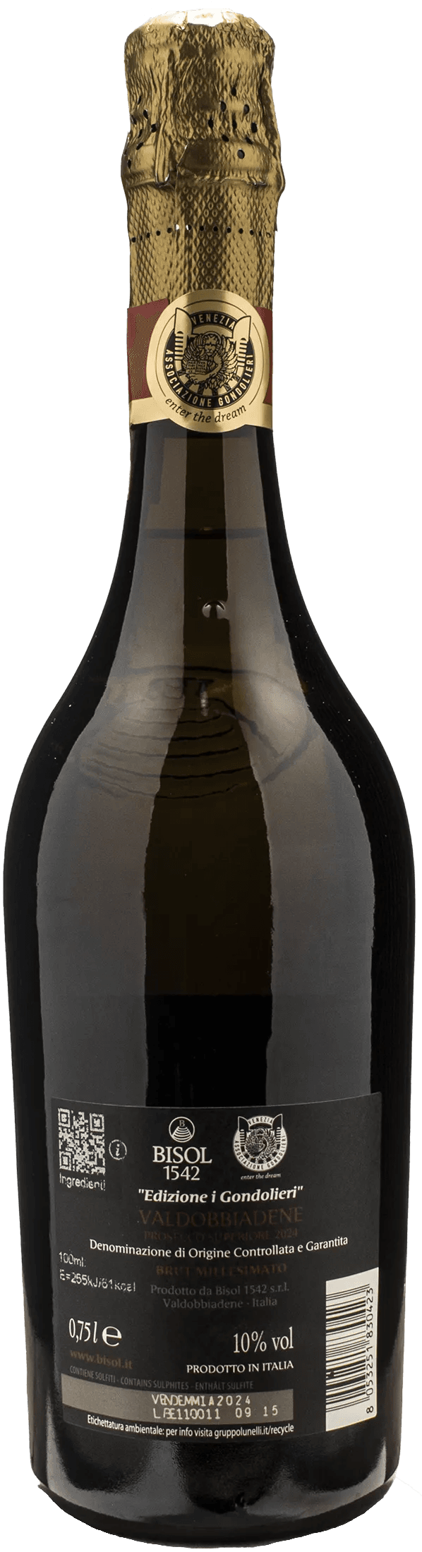Bisol 1542 Valdobbiadene Prosecco Superiore Brut Millesimato I Gondolieri 2024