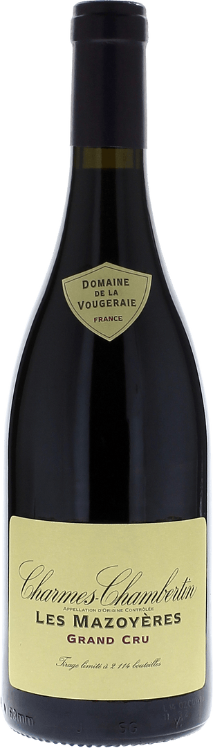 Charmes Chambertin Les Mazoyères Grand Cru Domaine Vougeraie, 2022 - Bottle Hero