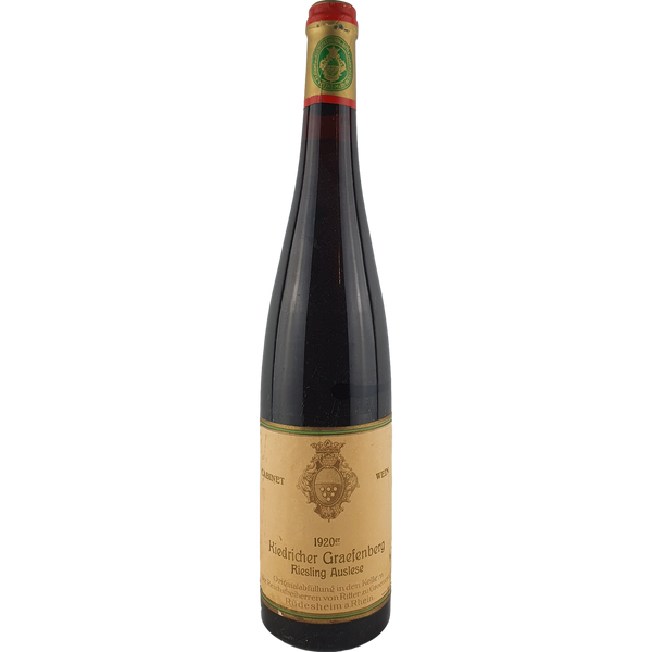 Reichsfreiherr von Ritter zu Groenesteyn - Kiedricher Graefenberg Riesling Auslese Cabinet  1920 - 0,7 l - Bottle Hero