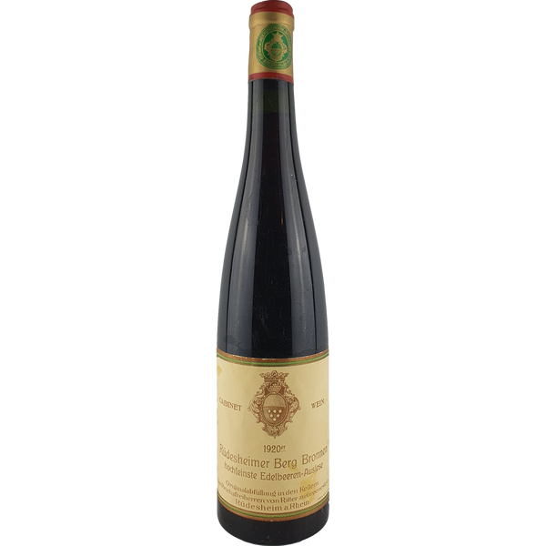 Reichsfreiherr von Ritter zu Groenesteyn - Rüdesheimer Berg Bronnen Riesling hochfeinste Edelbeerenauslese Cabinet  1920 - 0,7 l - Bottle Hero