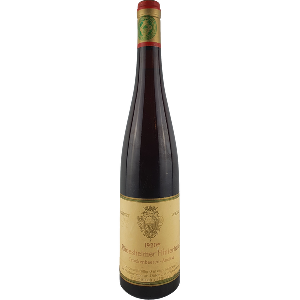 Reichsfreiherr von Ritter zu Groenesteyn - Rüdesheimer Hinterhaus Riesling Trockenbeerenauslese Cabinet  1920 - 0,7 l - Bottle Hero