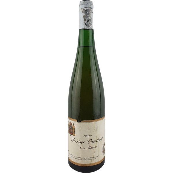Königl. preuss. Domänen-Kellerei (Kloster Eberbach) - Serriger Vogelsang Riesling feine Auslese   1920 - 0,7 l - Bottle Hero
