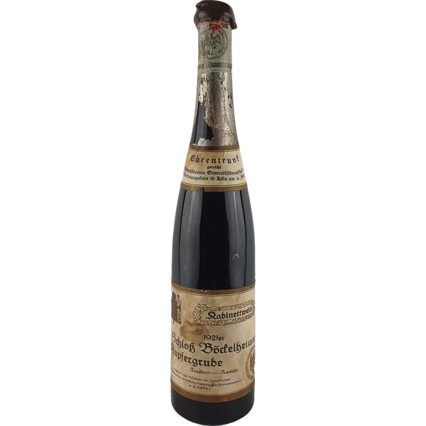 Staatl. Weinbaudomäne Niederhausen-Schloßböckelheim - Schloss Böckelheimer Kupfergrube Riesling Trockenbeerenauslese Cabinet Versteigerung 1921 - 0,7 l - Bottle Hero