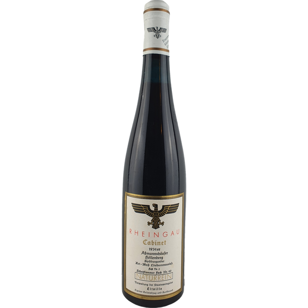 Staatsweingüter Eltville (Kloster Eberbach) - Assmannshäuser Höllenberg Spätburgunder Edelbeerenauslese Cabinet  1934 - 0,7 l - Bottle Hero