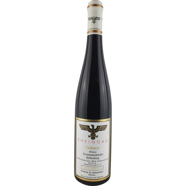 Staatsweingüter Eltville (Kloster Eberbach) - Assmannshäuser Höllenberg Spätburgunder Rot-Weiß Edelbeerenauslese Cabinet Fass Nr. 49 1936 - 0,7 l - Bottle Hero