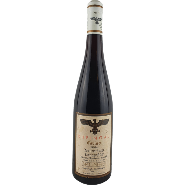 Staatsweingüter Eltville (Kloster Eberbach) - Rauenthaler Langenstück Riesling Trockenbeerenauslese Cabinet  1953 - 0,7 l - Bottle Hero
