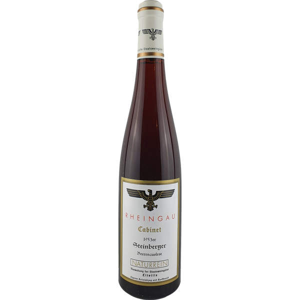 Staatsweingüter Eltville (Kloster Eberbach) - Steinberger Riesling Beerenauslese Cabinet  1953 - 0,7 l - Bottle Hero