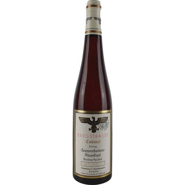 Staatsweingüter Eltville (Kloster Eberbach) - Heppenheimer Steinkopf Riesling Spätlese Cabinet Versteigerung 1959 - 0,7 l - Bottle Hero
