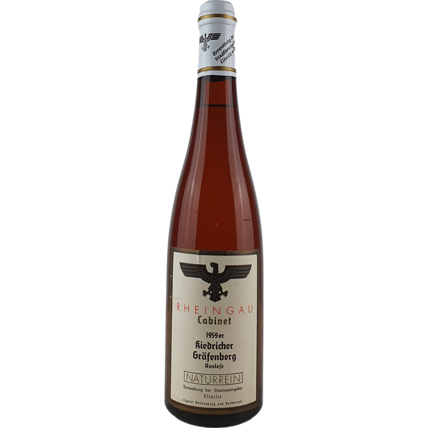 Staatsweingüter Eltville (Kloster Eberbach) - Kiedricher Gräfenberg Riesling Auslese Cabinet  1959 - 0,7 l - Bottle Hero