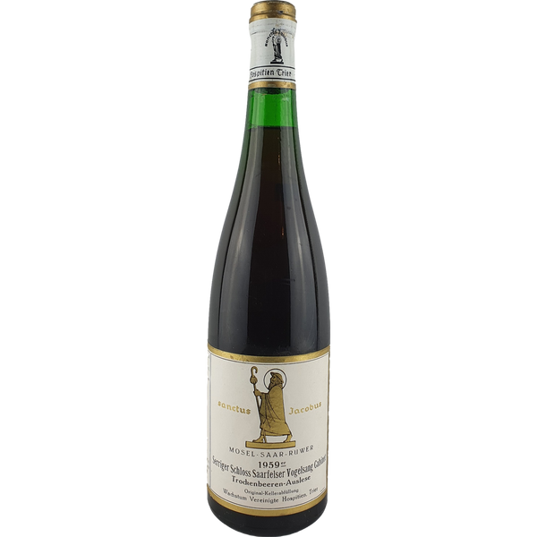 Vereinigte Hospitien (Sanctus Jacobus) - Serriger Schloß Saarfelser Vogelsang Riesling Trockenbeerenauslese Cabinet  1959 - 0,7 l - Bottle Hero