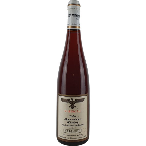 Staatsweingüter Eltville (Kloster Eberbach) - Assmannshäuser Höllenberg Spätburgunder Weißherbst Kabinett Faß Nr. 21  1967 - 0,7 l - Bottle Hero