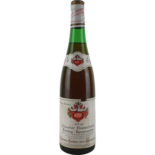 Clemens Freiherr von Schorlemer (Schloss Lieser) - Graacher Himmelreich Riesling Beerenauslese   1971 - 0,7 l - Bottle Hero