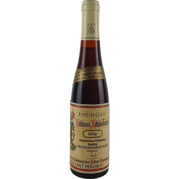 Schloss Schönborn - Hattenheimer Pfaffenberg Riesling Trockenbeerenauslese   1971 - 0,35 l - Bottle Hero