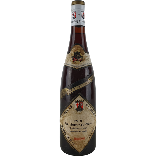 Staatl. Weinbaudomänen Mainz - Bodenheimer St. Alban Riesling Trockenbeerenauslese   1971 - 0,7 l - Bottle Hero