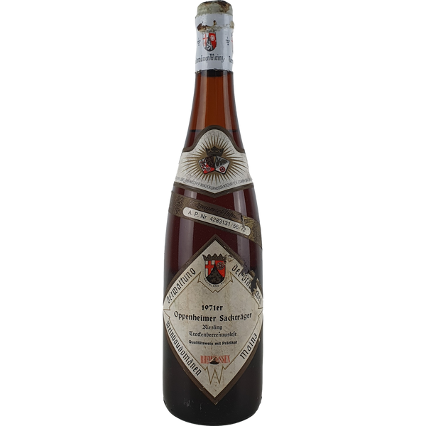 Staatl. Weinbaudomänen Mainz - Oppenheimer Sackträger Riesling Trockenbeerenauslese   1971 - 0,7 l - Bottle Hero