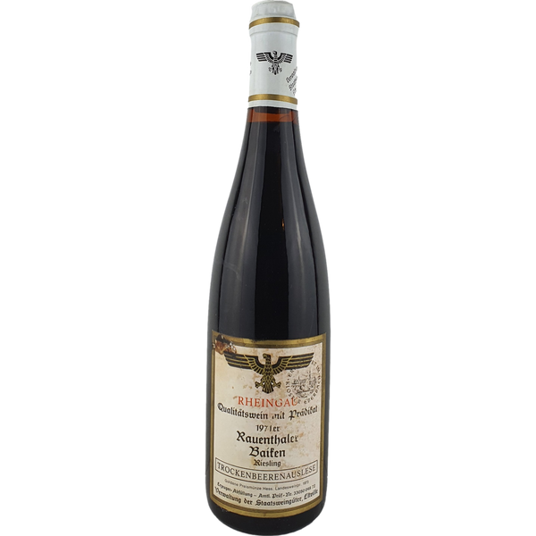Staatsweingüter Eltville (Kloster Eberbach) - Rauenthaler Baiken Riesling Trockenbeerenauslese Versteigerung  1971 - 0,7 l - Bottle Hero
