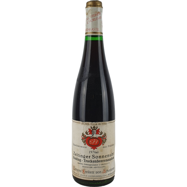 Clemens Freiherr von Schorlemer (Schloss Lieser) - Zeltinger Sonnenuhr Riesling Trockenbeerenauslese   1976 - 0,7 l - Bottle Hero