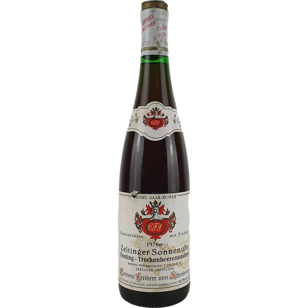 Clemens Freiherr von Schorlemer (Schloss Lieser) - Zeltinger Sonnenuhr Riesling Trockenbeerenauslese   1976 - 0,7 l - Bottle Hero