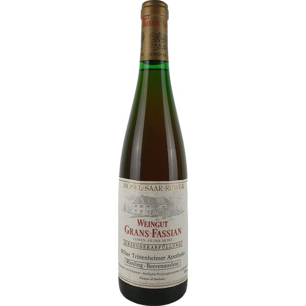 Grans-Fassian - Trittenheimer Apotheke Riesling Beerenauslese Goldkapsel  1976 - 0,7 l - Bottle Hero
