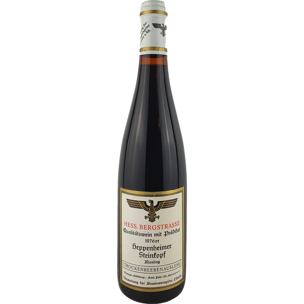 Staatsweingüter Eltville (Kloster Eberbach) - Heppenheimer Steinkopf Riesling Trockenbeerenauslese   1976 - 0,7 l - Bottle Hero