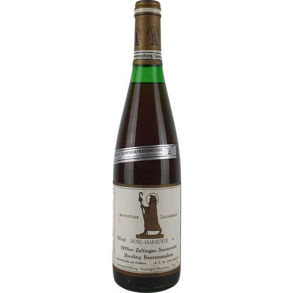 Vereinigte Hospitien (Sanctus Jacobus) - Zeltinger Sonnenuhr Riesling Beerenauslese Goldkapsel  1976 - 0,7 l - Bottle Hero