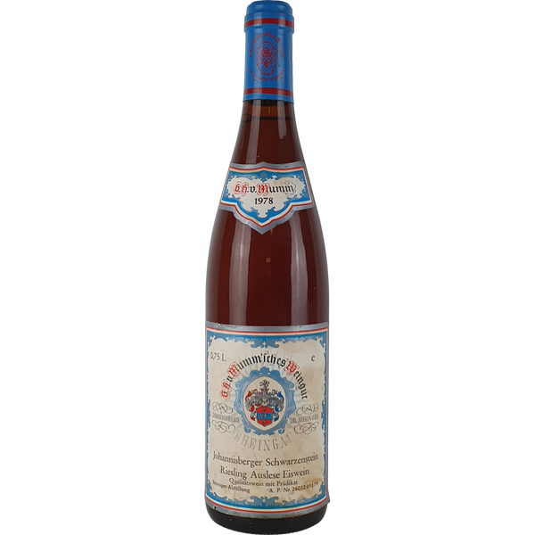 G. H. von Mumm - Johannisberger Schwarzenstein Riesling Eiswein-Auslese   1978 - 0,7 l - Bottle Hero