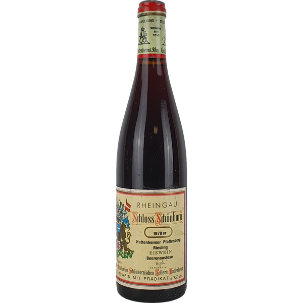 Schloss Schönborn - Hattenheimer Pfaffenberg Riesling Eiswein-Beerenauslese   1978 - 0,7 l - Bottle Hero