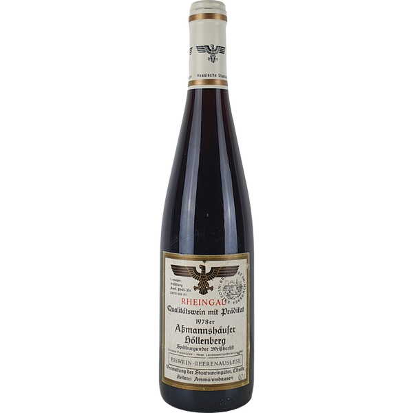 Staatsweingüter Eltville (Kloster Eberbach) - Assmannshäuser Höllenberg Spätburgunder Weißherbst Eiswein-Beerenauslese Versteigerung  1978 - 0,7 l - Bottle Hero